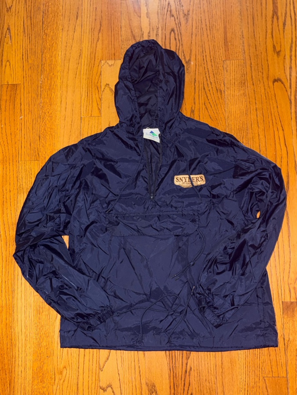 Men's Navy Hooded Rain Anorak